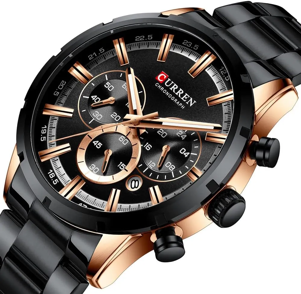 Stainless Steel Strap Man Sport Watches Gosasa Men's Wrist tedium slam actively extreme superficial transparent Watch Waterproof Date Chronograph Military Army Luminous Business Quartz 