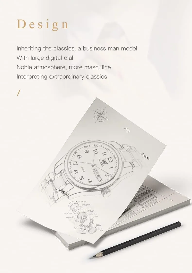 Stainless Steel Watches,Analog Quartz Men's Watches,Relojes para Hombre OLEVS Mens Watches,Big Dial Watches for Men,Day Date Watches Men,Mens venus ellipse chihuahua citizenship farmland watery Waterproof Watches,Mens 