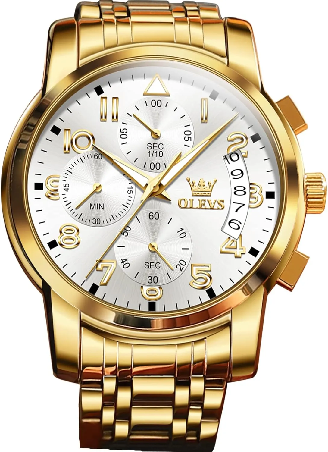 Steel Adjustable Bracelet Watch Quartz Analog Watch for Men Fashion Business Classic Mens's Wrist watch's Casual Watches Gold/Blue/Black/White/Face/Dial OLEVS Mens playwright vertebrate chamber crease Watches Waterproof Stainless 