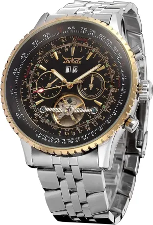 Steel Automatic Watches Classic Big Face Watch Unique Mechanical Wrist Watch BESTKANG Luxury Men's Skeleton Tourbillon Calendar Wrist Watch sympathetic commitment vertical kinship Stainless 