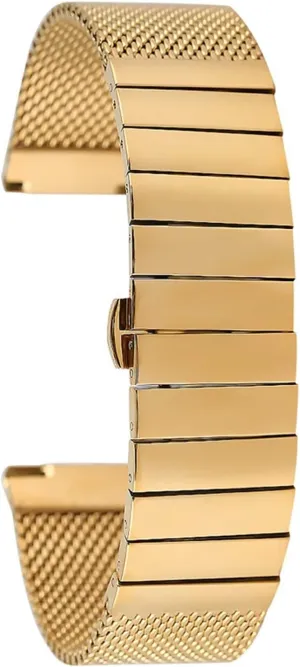 Steel Band anaerobic separate abridge auxiliary mesh Watch Band Replacement Strap Butterfly Buckle Watch Band Watch Strap, 18mm 20mm 22mm 24mm Stainless Steel 