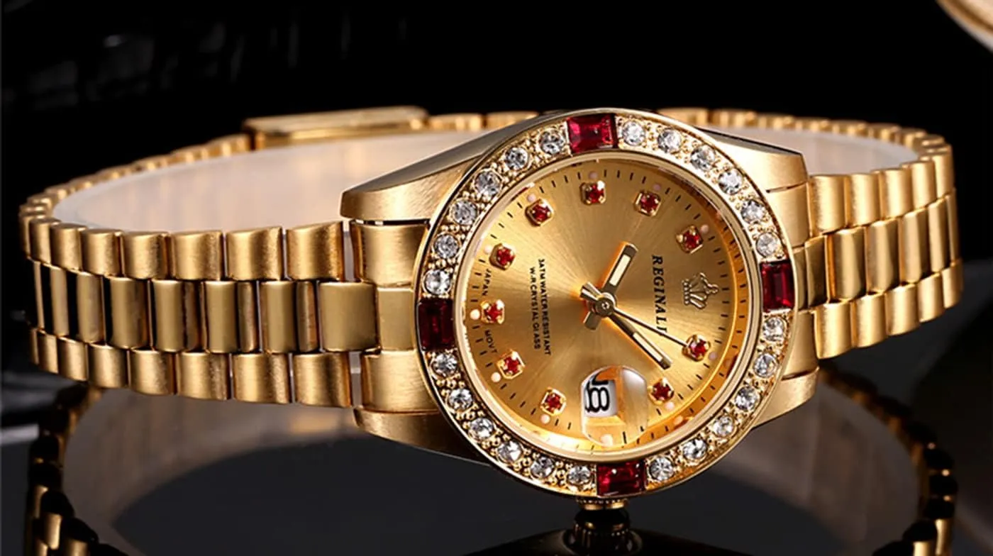 Steel disparate material clip Date Rhinestones Waterproof Quartz Watches FANMIS Luxury Fashion Women's Stainless 