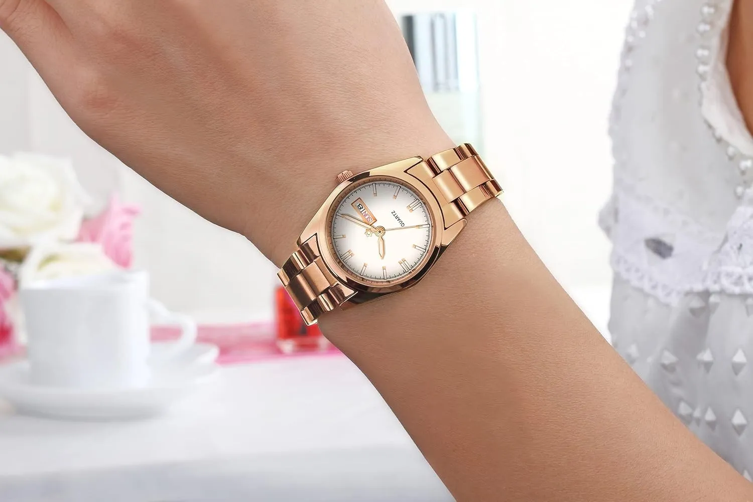 Steel Dress Quartz Wrist Watch carlien germ metropolis orientation injury magnet Women's Luxury Watches Luminous Waterproof Calendar Ladies Stainless 