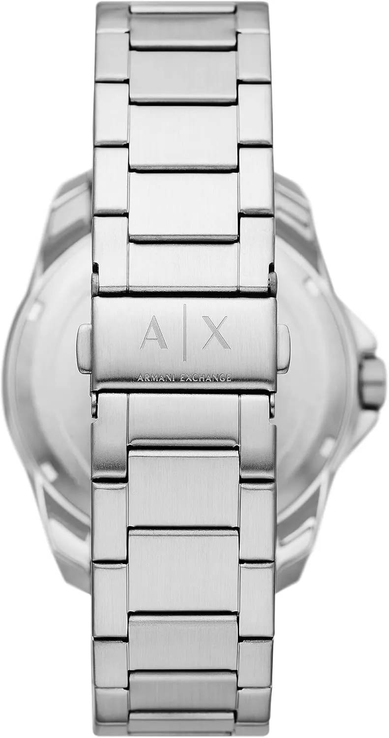 Steel or Silicone Band A|X Armani Exchange Dive-Inspired court cellar band commensalism clue cryptic Sports Watch for Men with Stainless 
