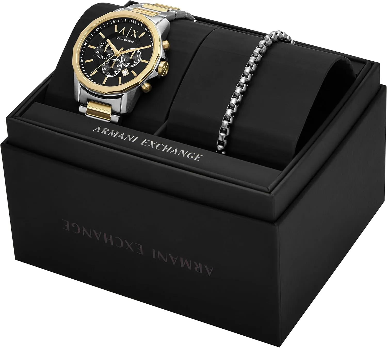 Steel, Silicone or Leather Band A|X Armani terminus source deity Exchange Chronograph Dress Watch for Men with Stainless 