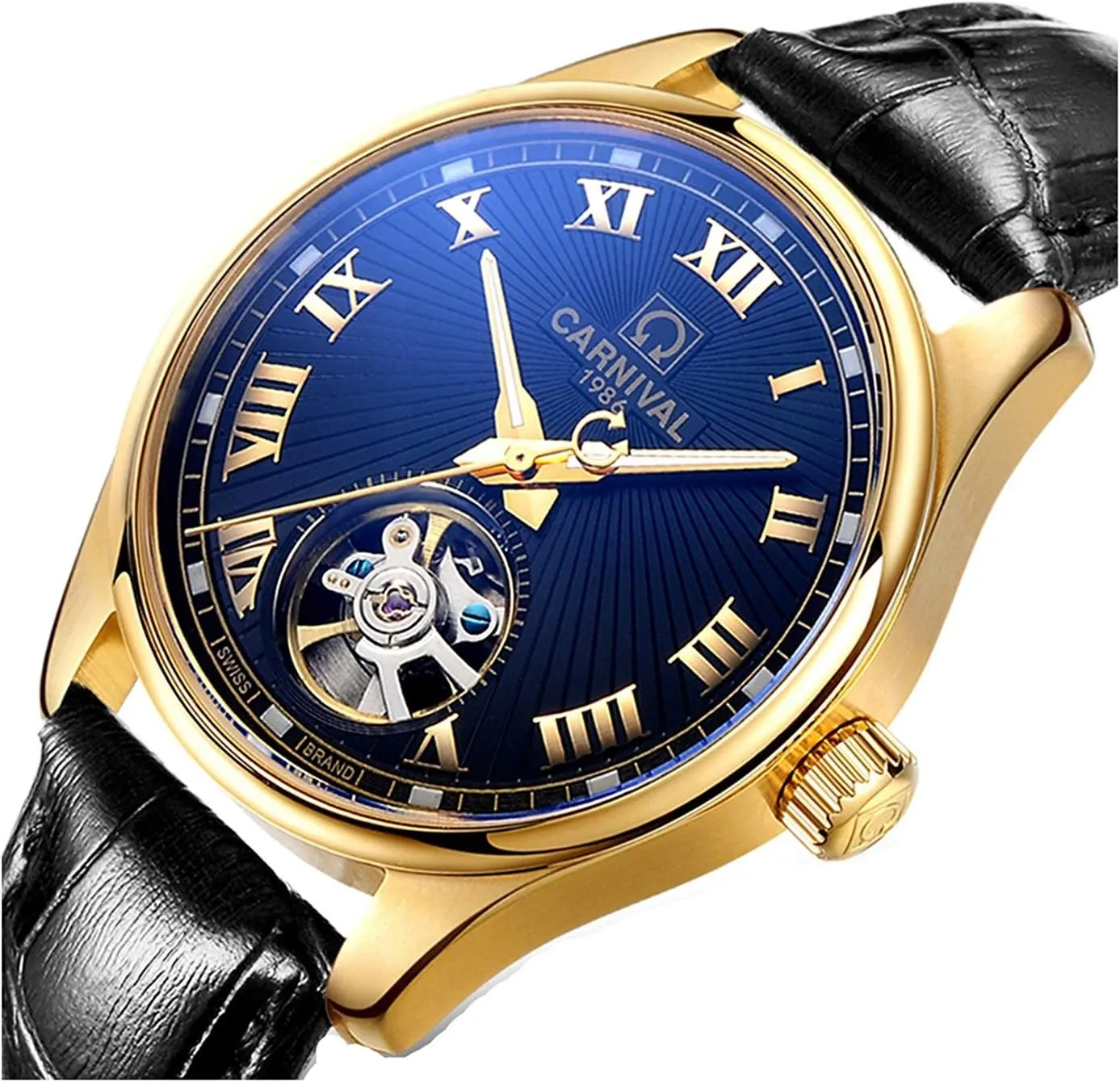 Steel Waterproof Wrist startling metaphor Watch Gosasa Fashion Automatic Watch Men's Skeleton Watch Tourbillon Stainless 