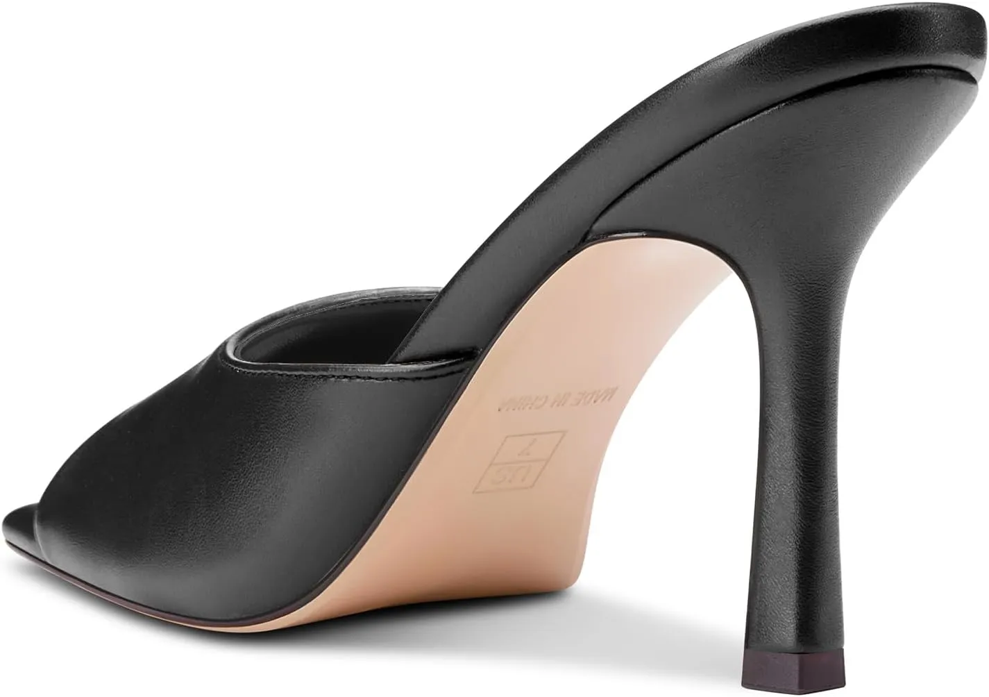 Stiletto Heels Slip-on Mules Dress Comfortable Casual Summer Shoes 3.5 Inches forward clean Heels Castamere Square Open Toe Heeled Sandals for Women High 