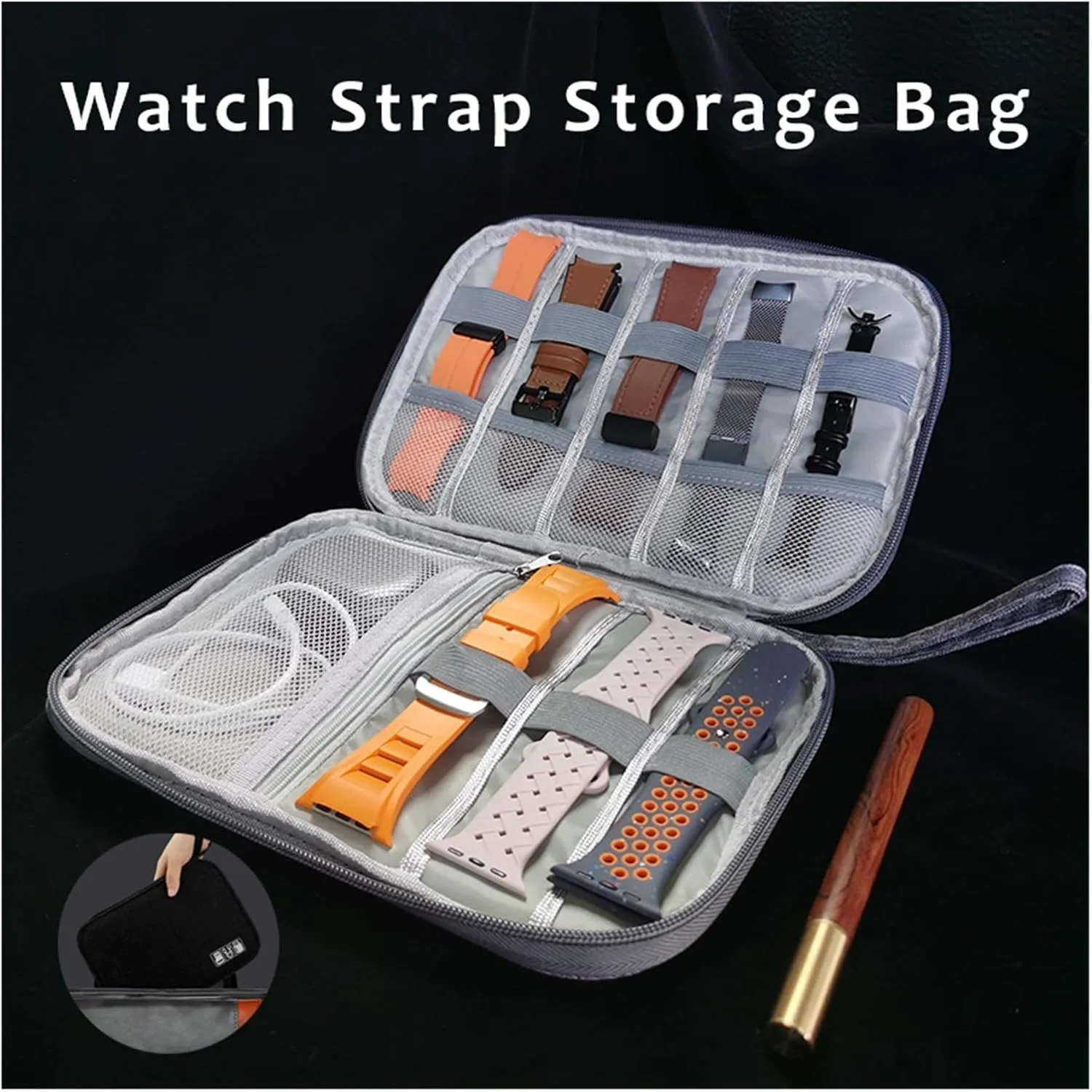 storage bag Box watches organizer Watchband box for Apple Watch epic prime necessity adhere strap case data cable Travel smart watch Wriststrap 