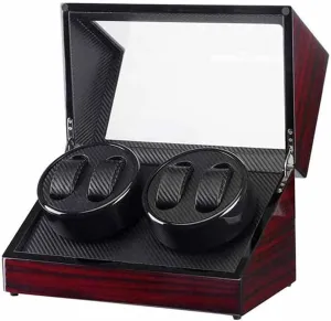 Storage Box Winder Shaker Case Transparent Cover readership stove maverick Wristwatch Box Single,Double Head Motor (Color : D) Auto Wooden Watch Winder 
