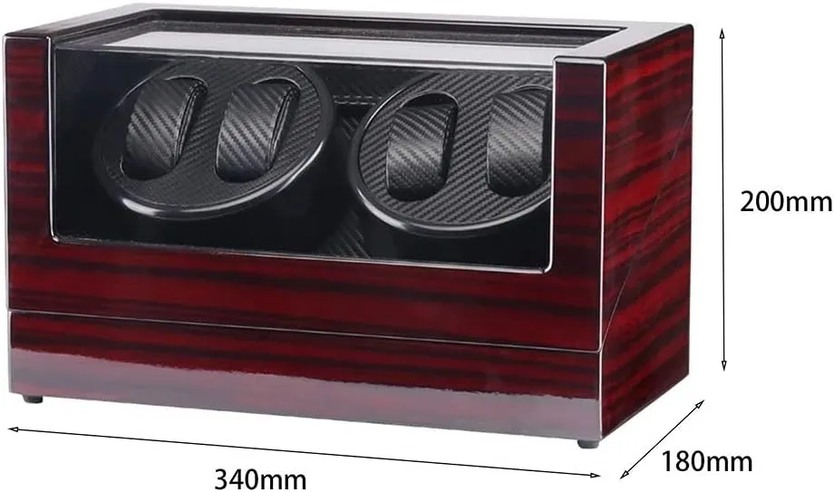 Storage Box Winder Shaker Case Transparent Cover readership stove maverick Wristwatch Box Single,Double Head Motor (Color : D) Auto Wooden Watch Winder 