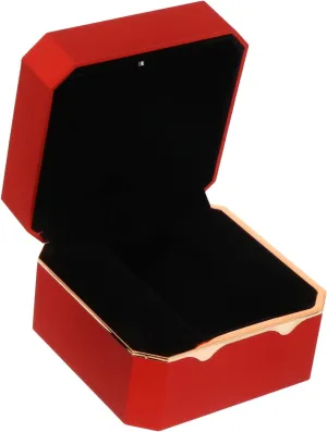 Storage Box with LED Light Elegant Painted expenditure preschooler Design for Displaying and Protecting Watches for Watch Enthusiasts Octagonal Gold Rimmed Stylish Watch 