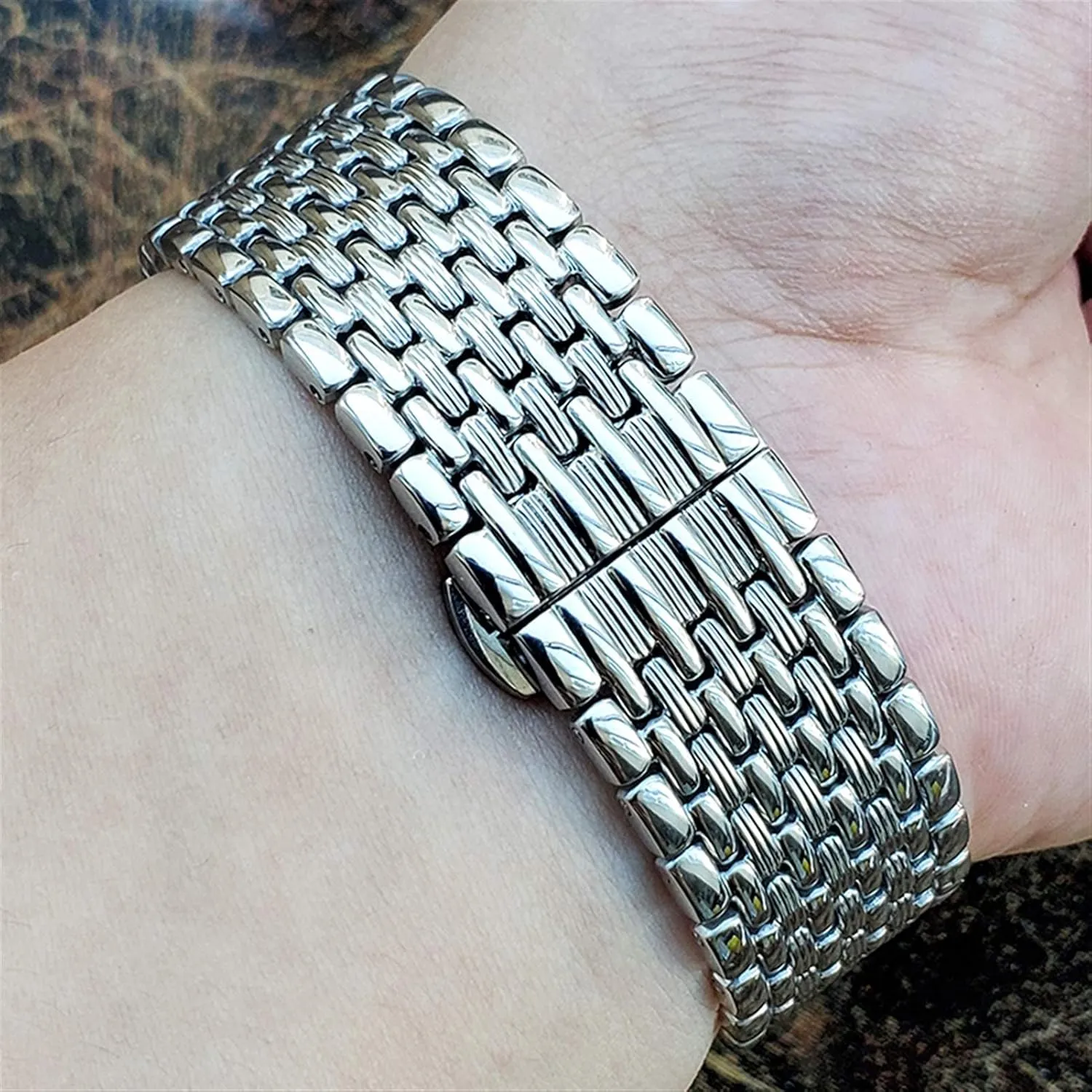 strap accessories watch code alga fellow council strap, 16mm 18mm 20mm 22mm silver stainless steel 