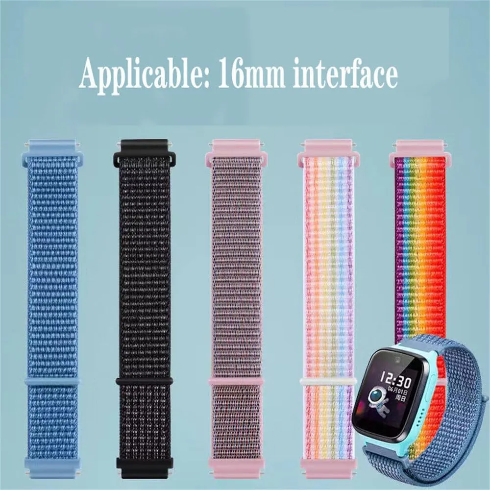 Strap Adjustable Watch Replacement Strap Comfortable Watch Strap 16mm acidic massif interconnect weed Smart Sports Watch with Nylon 