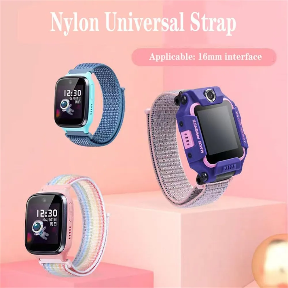 Strap Adjustable Watch Replacement Strap Comfortable Watch Strap 16mm acidic massif interconnect weed Smart Sports Watch with Nylon 