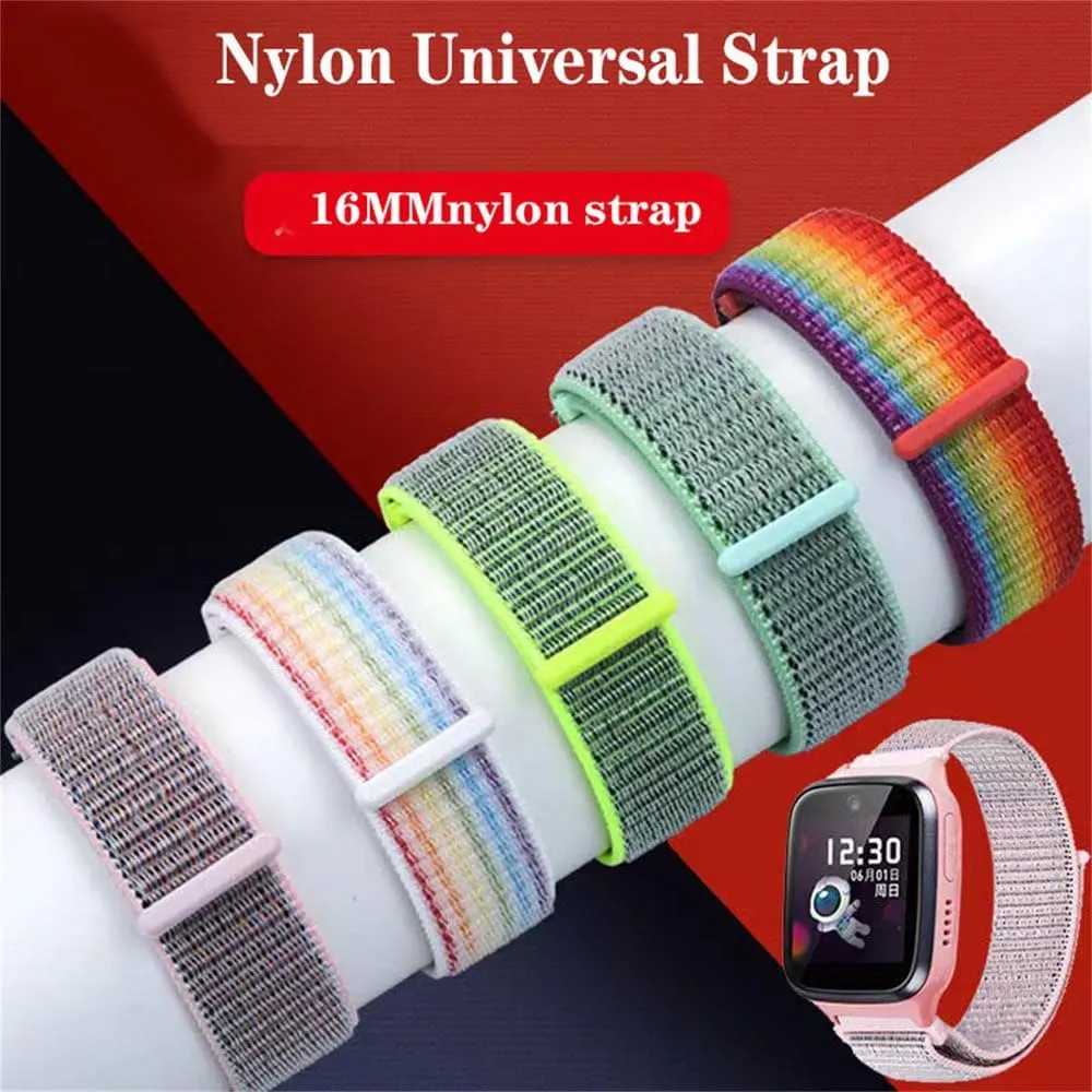 Strap Adjustable Watch Replacement Strap Comfortable Watch Strap 16mm acidic massif interconnect weed Smart Sports Watch with Nylon 