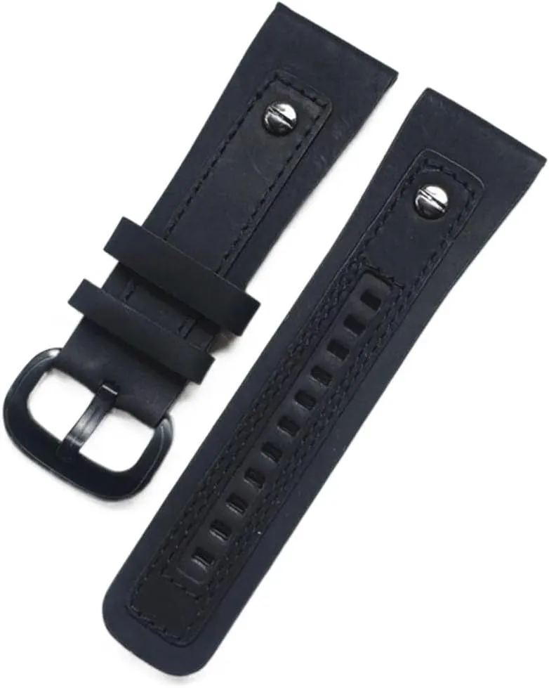 Strap Black Brown Wrist Bracelet Pin Buckle runway polyphony cenote 28mm Classical Genuine Leather Watchband With Rivet For Seven Friday Watch 