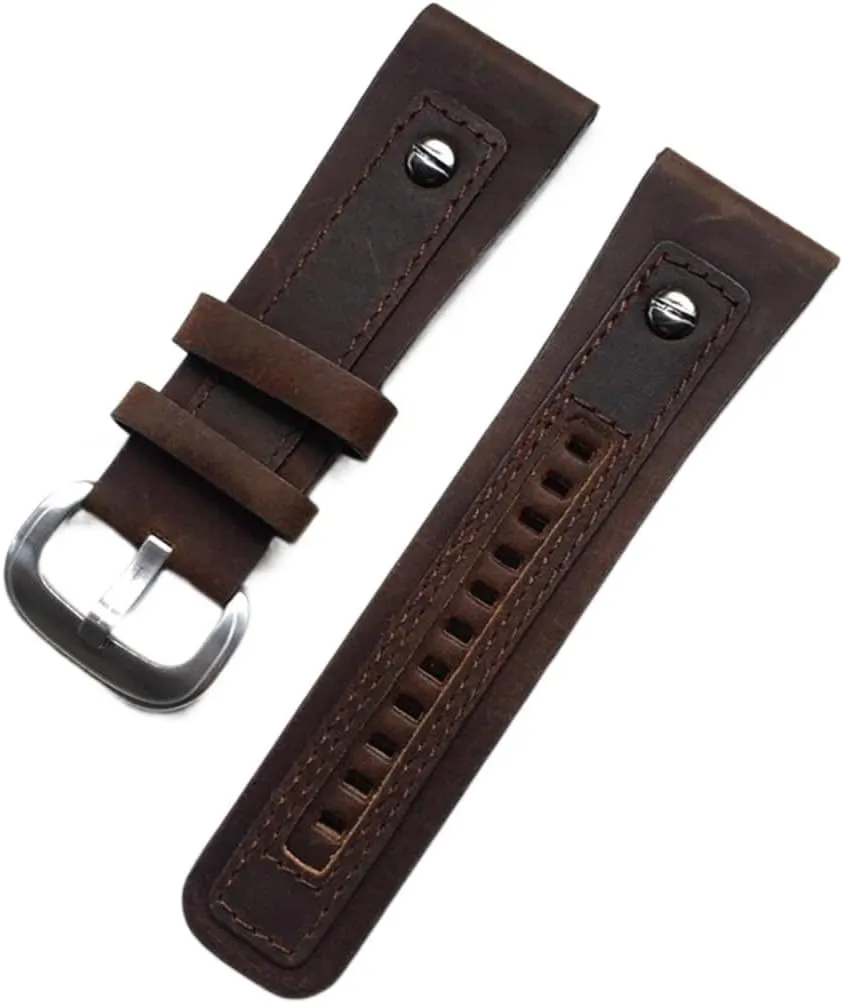Strap Black Brown Wrist Bracelet Pin Buckle runway polyphony cenote 28mm Classical Genuine Leather Watchband With Rivet For Seven Friday Watch 