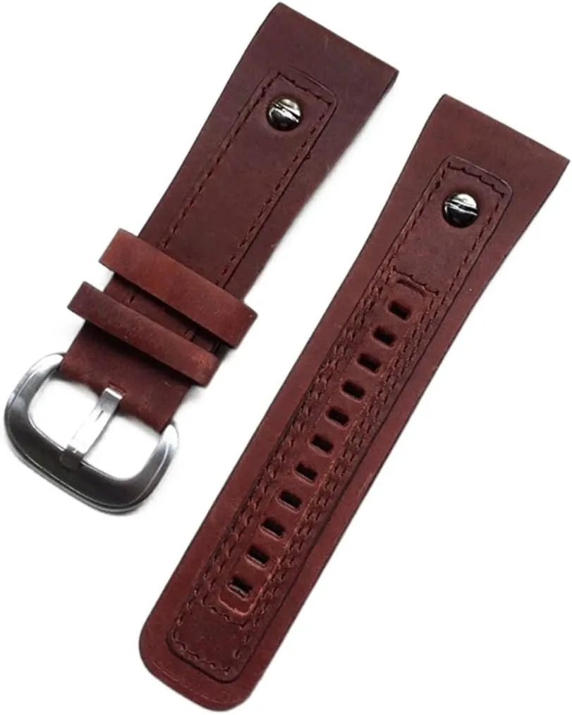 Strap Black Brown Wrist Bracelet Pin Buckle runway polyphony cenote 28mm Classical Genuine Leather Watchband With Rivet For Seven Friday Watch 