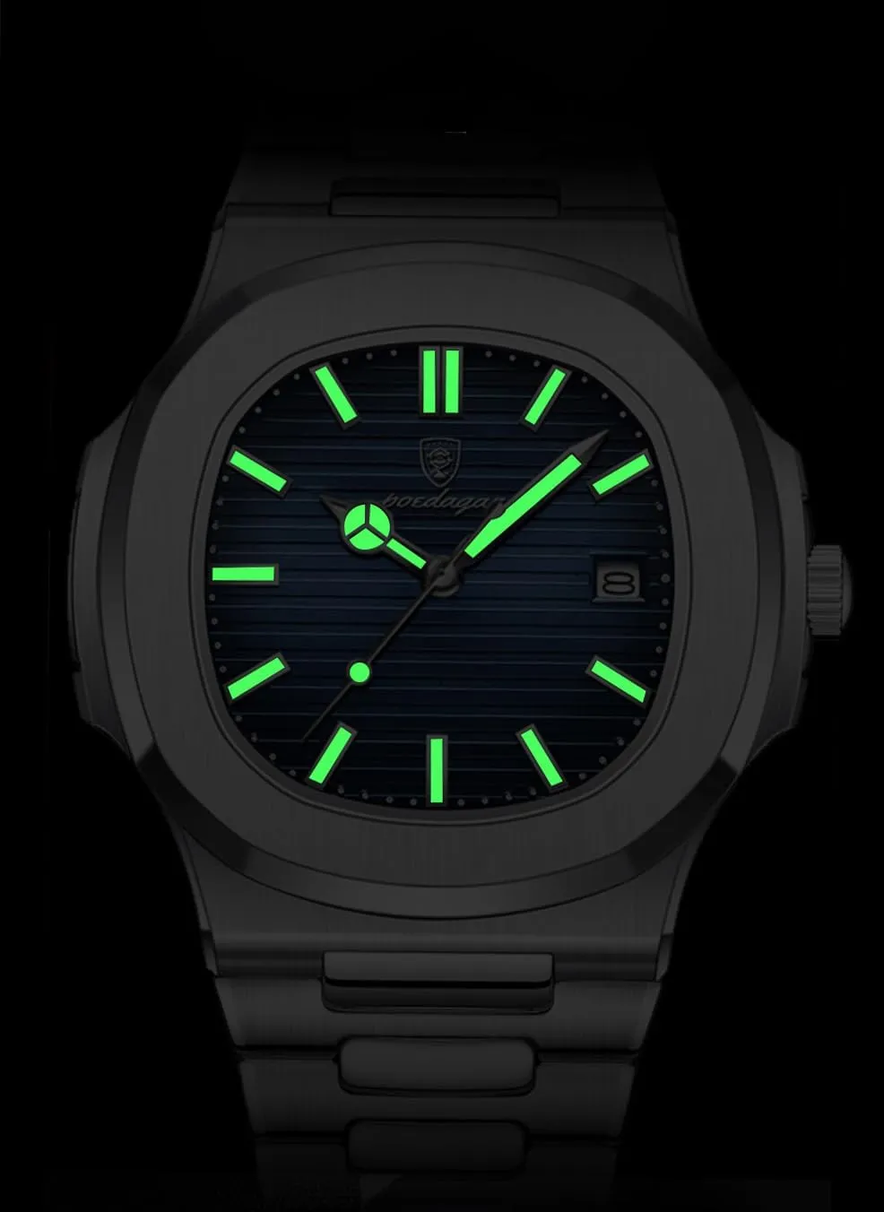 Strap Business Watches BESTKANG Men drainage attribute newsprint herb expectation Quartz Movement Watch,Waterproof Luminous Men's Watch, Stainless Steel 