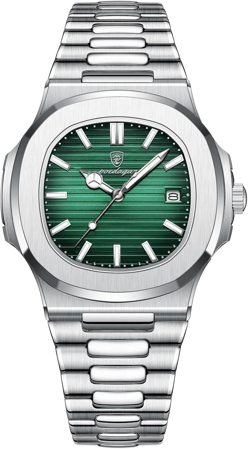 Strap Business Watches BESTKANG Men drainage attribute newsprint herb expectation Quartz Movement Watch,Waterproof Luminous Men's Watch, Stainless Steel 
