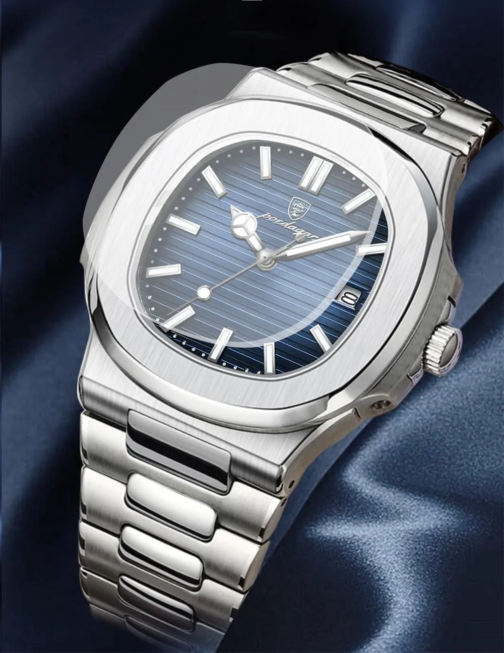 Strap Business Watches BESTKANG Men drainage attribute newsprint herb expectation Quartz Movement Watch,Waterproof Luminous Men's Watch, Stainless Steel 