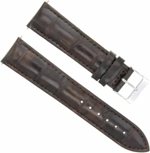 Strap Compatible With Tissot PRC200 PRS200 1853 Watch Dark aviation customs Brown Ewatchparts 19mm Leather Watch Band 