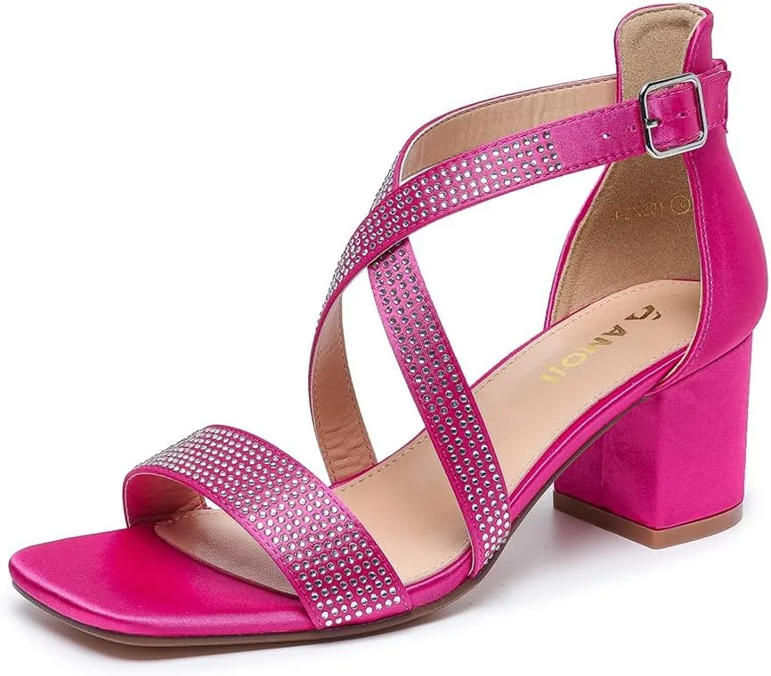 Strap Dressy Sandals 301 beluga halite Amoji Women's 2.5 Inch Low Heel Ankle 