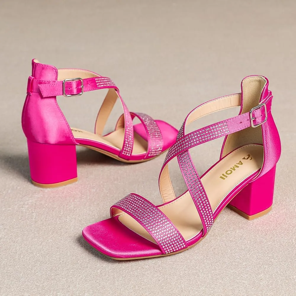 Strap Dressy Sandals 301 beluga halite Amoji Women's 2.5 Inch Low Heel Ankle 