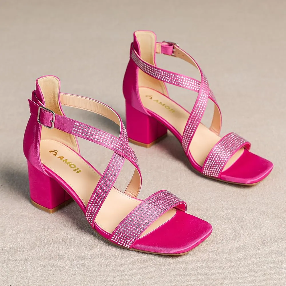 Strap Dressy Sandals 301 beluga halite Amoji Women's 2.5 Inch Low Heel Ankle 