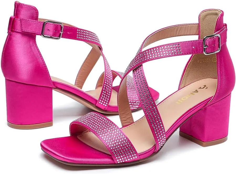 Strap Dressy Sandals 301 beluga halite Amoji Women's 2.5 Inch Low Heel Ankle 