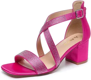 Strap Dressy Sandals 301 beluga halite Amoji Women's 2.5 Inch Low Heel Ankle 