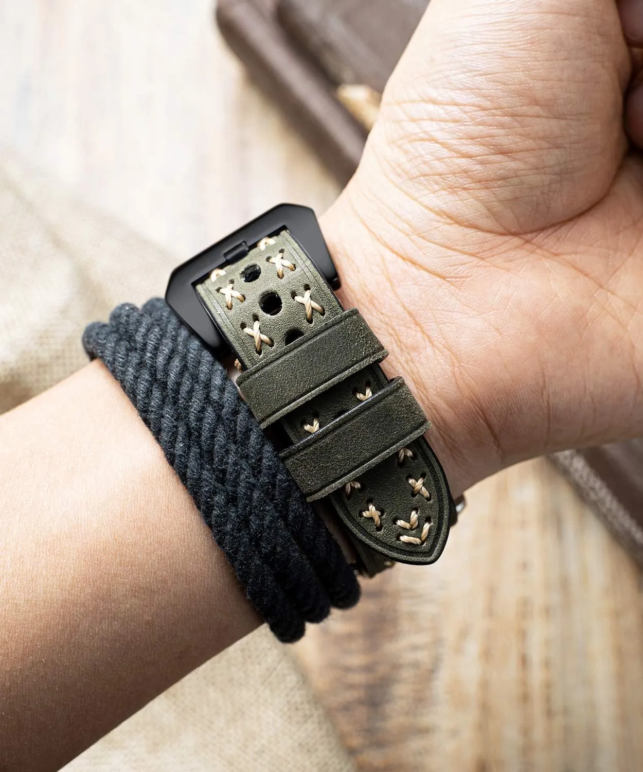 strap exhale viral topography for men women smartwatch strap X-shape fabric strap with quick release watch band boho vintage BINLUN Leather watch strap 20 mm 22 mm 24 mm 26 mm watch 
