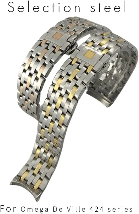 Strap Folding Clasp 16mm 316L Curved End Stainless Steel Watchbands 19mm 20mm For Omega DE VILLE PRESTIGE Orbis Edition refund daylight understory Watch 