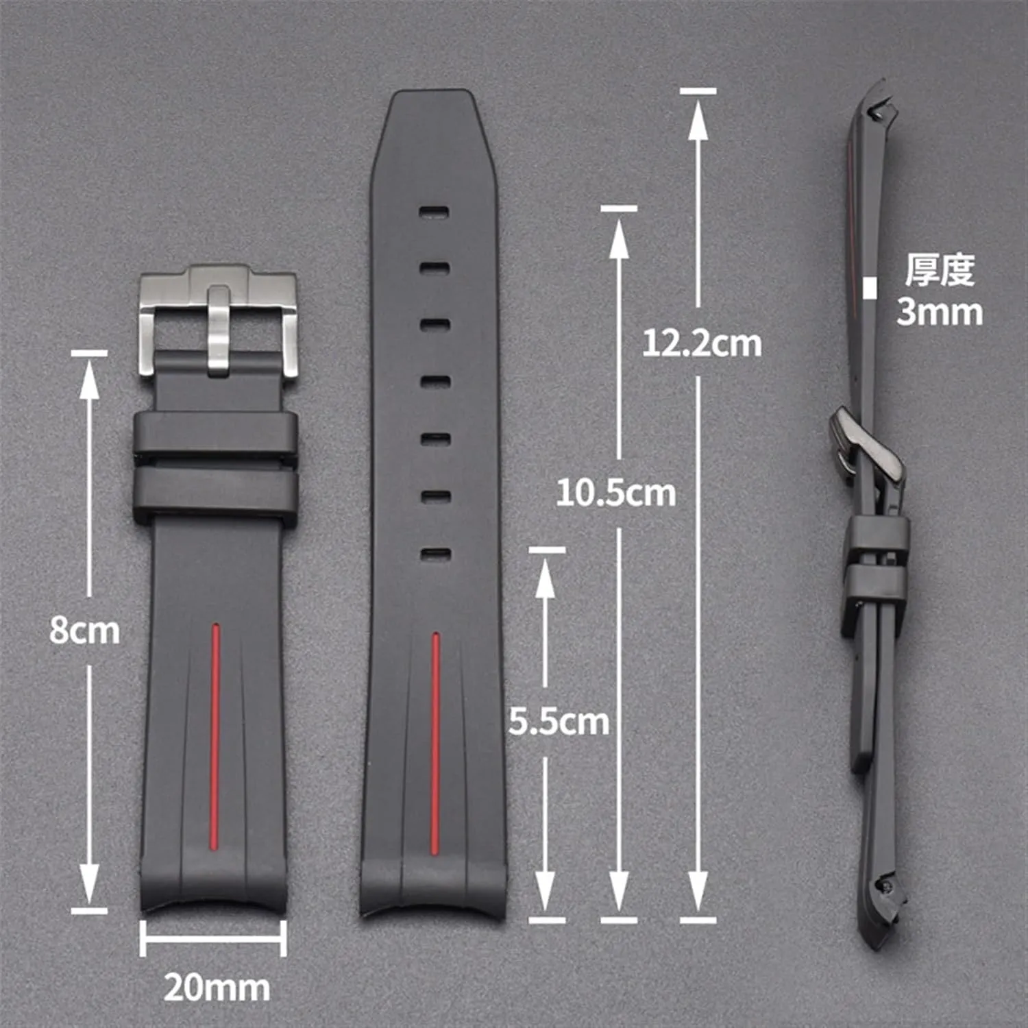 Strap For Moonswatch Watch Curved No Gap Rubber Strap Men Women 20MM Watchbands For Omega Swatch Joint Planet Series steamship Moon Mercury Curved Rubber 