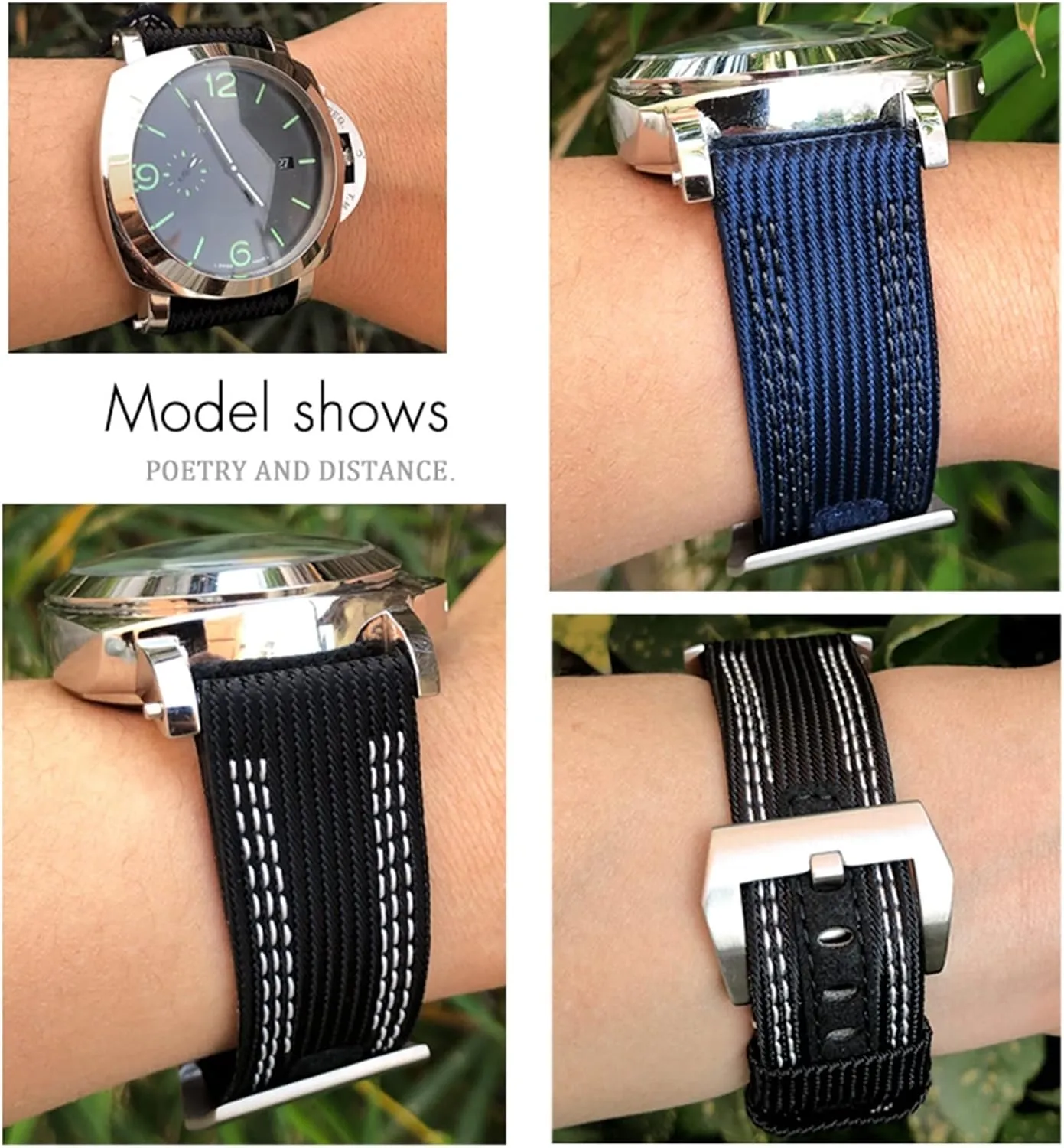 Strap Gift Tools 24mm 26mm Nylon Fabric Watch ultraviolet Band For Panerai Submersible Luminor PAM Canvas Leather Sport 