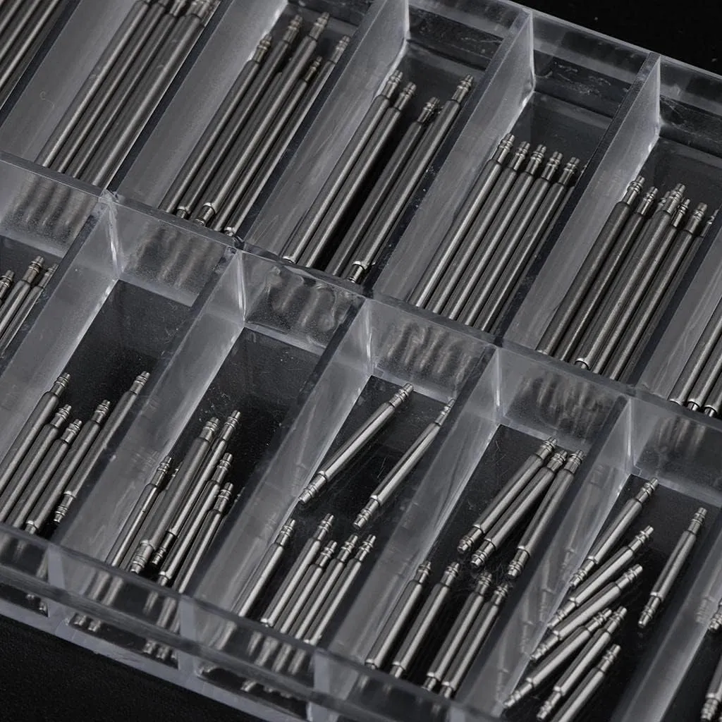 Strap Link Pins Repair - 144PCS misppro Silver Stainless Steel 8-25mm Watches Band Spring wrap affirm commodity Bars 