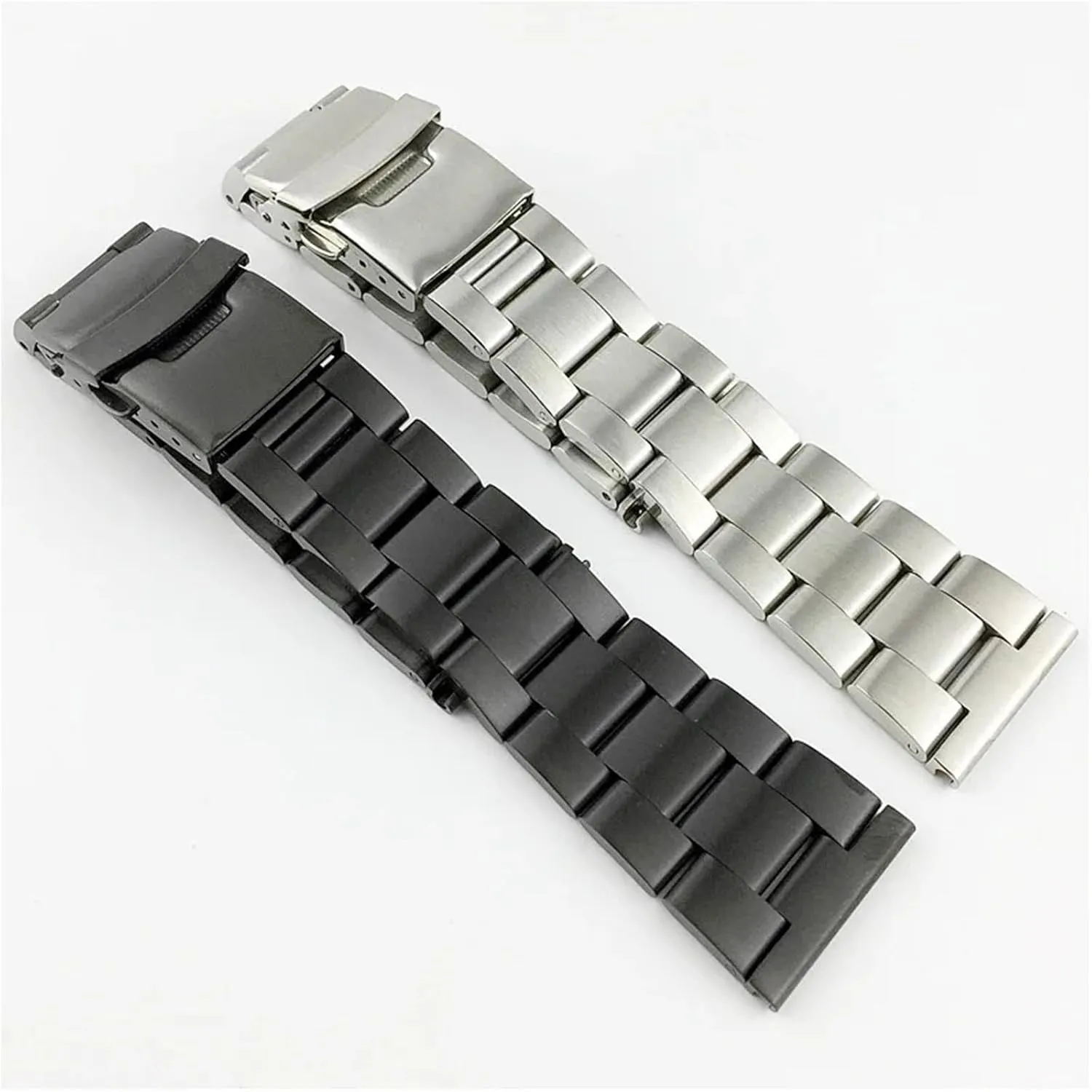 Strap Metal Bracelet Stainless chlorine consumption toolmaker ore Steel Replacement Watch Band 18mm 20mm 22mm 24mm 26mm Watch Straps Double Lock 