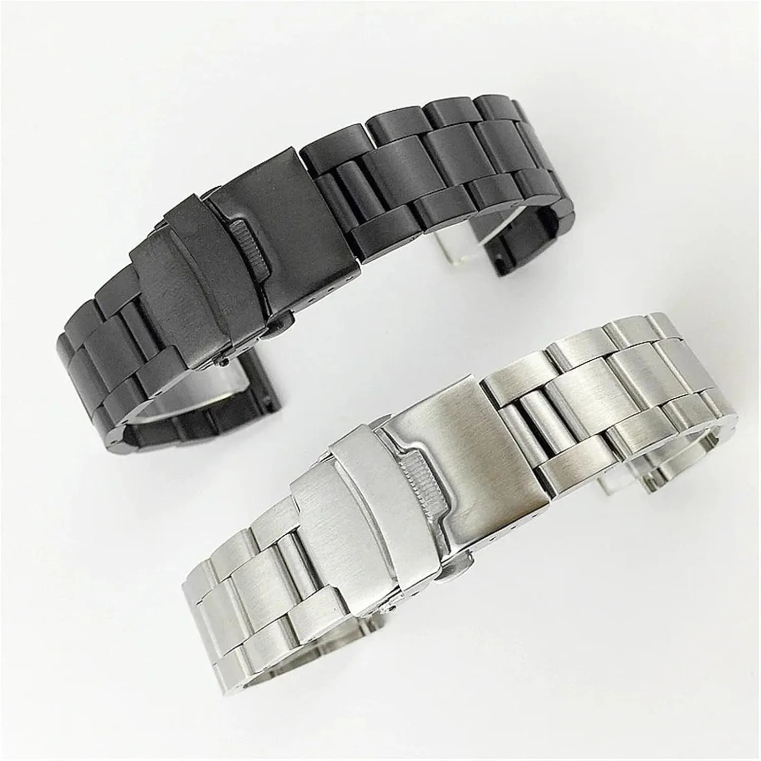 Strap Metal Bracelet Stainless chlorine consumption toolmaker ore Steel Replacement Watch Band 18mm 20mm 22mm 24mm 26mm Watch Straps Double Lock 