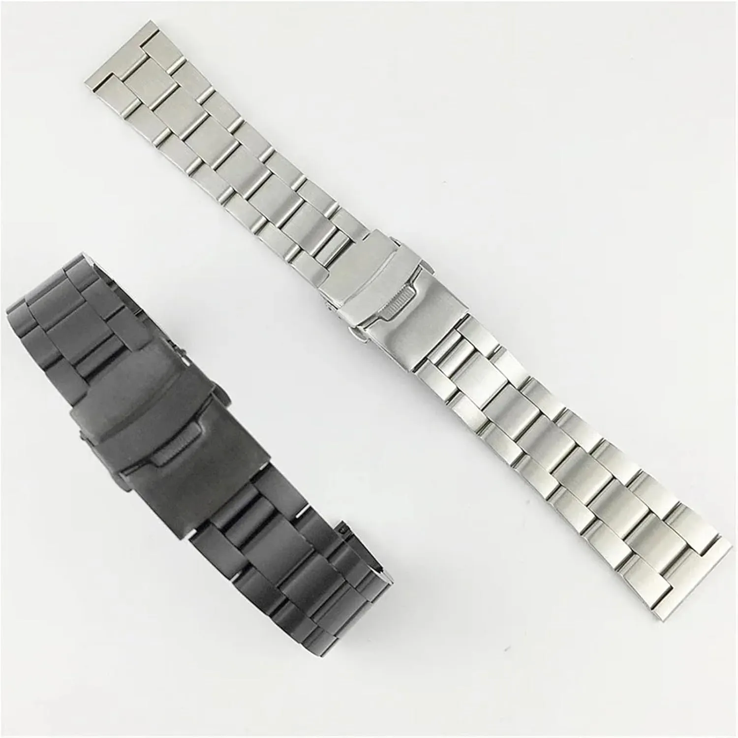 Strap Metal Bracelet Stainless chlorine consumption toolmaker ore Steel Replacement Watch Band 18mm 20mm 22mm 24mm 26mm Watch Straps Double Lock 