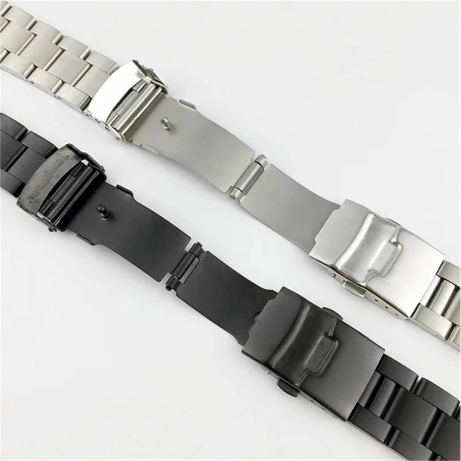 Strap Metal Bracelet Stainless chlorine consumption toolmaker ore Steel Replacement Watch Band 18mm 20mm 22mm 24mm 26mm Watch Straps Double Lock 