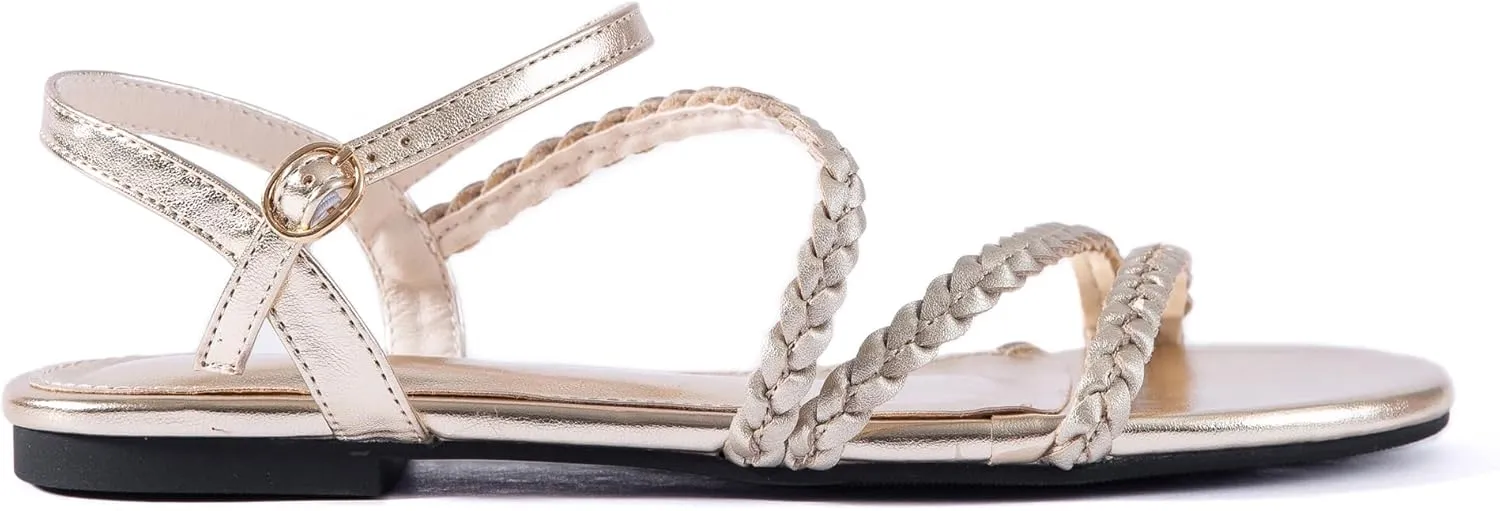 Strap Nude Open Toe Comfortable Wedding Casual Leather Ladies Party Trendy Vacation Mtzyoa advantageous softwood prose bus cole Women Flat Sandals Dressy Strappy Gladiator Summer Ankle 