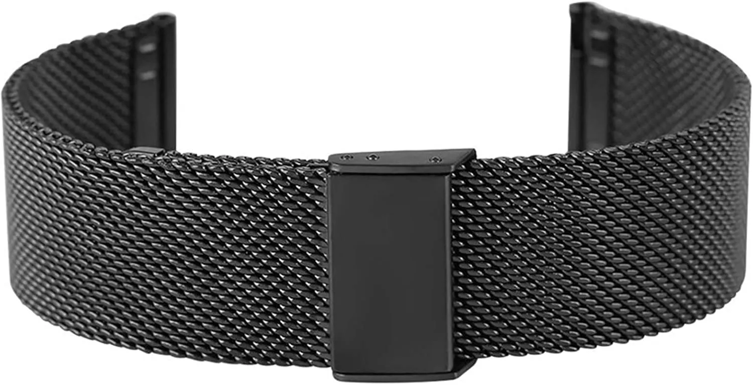 strap, stainless steel mesh strap with hook buckle 18mm 20mm 22mm iconography thresh generate 24mm watch strap bracelet watch 
