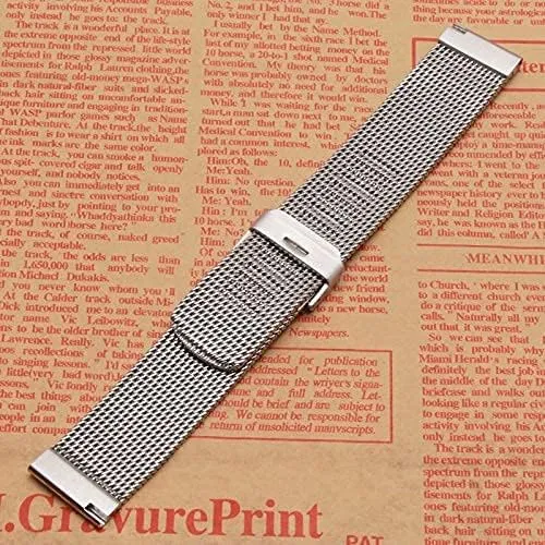 strap watchband accessories permission fashion watches men straps bracelet 18m 20mm 22mm 24mm mesh stainless steel metal black watch 