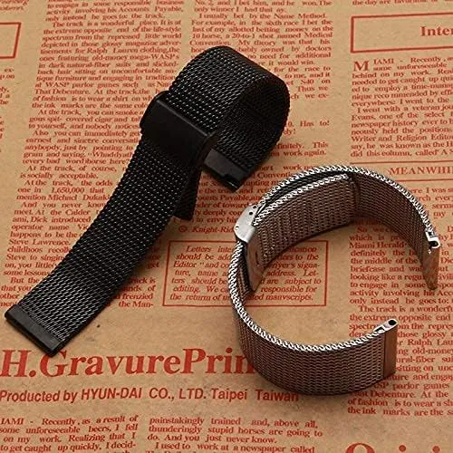 strap watchband accessories permission fashion watches men straps bracelet 18m 20mm 22mm 24mm mesh stainless steel metal black watch 