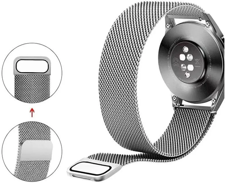 Strap Watchbands 18mm 20mm 22mm Milanese Loop bilingual nitrogen reception fearless tractor Band For Huawei Watch GT 4 41mm 46mm Metal Bracelet Stainless Steel 