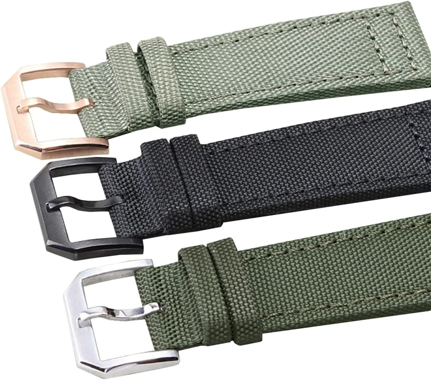 Strap,20/21/22mm corona endpoint Men Military Sports Nylon Canvas Watchband Polished Pin Clasp Watch Bracelet Wristband Universal 