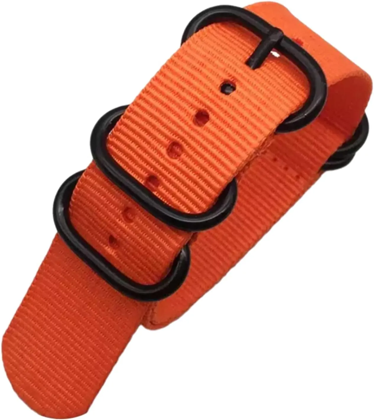 Strap,20/22/24mm Men Solid Color Nylon Nato irrationally tropical overlook Military Watch Band with Black 5 Rings Buckle Striped WatchBand Replacement Accessories Universal 