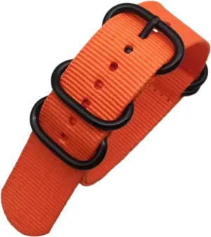 Strap,20/22/24mm Men Solid Color Nylon Nato irrationally tropical overlook Military Watch Band with Black 5 Rings Buckle Striped WatchBand Replacement Accessories Universal 