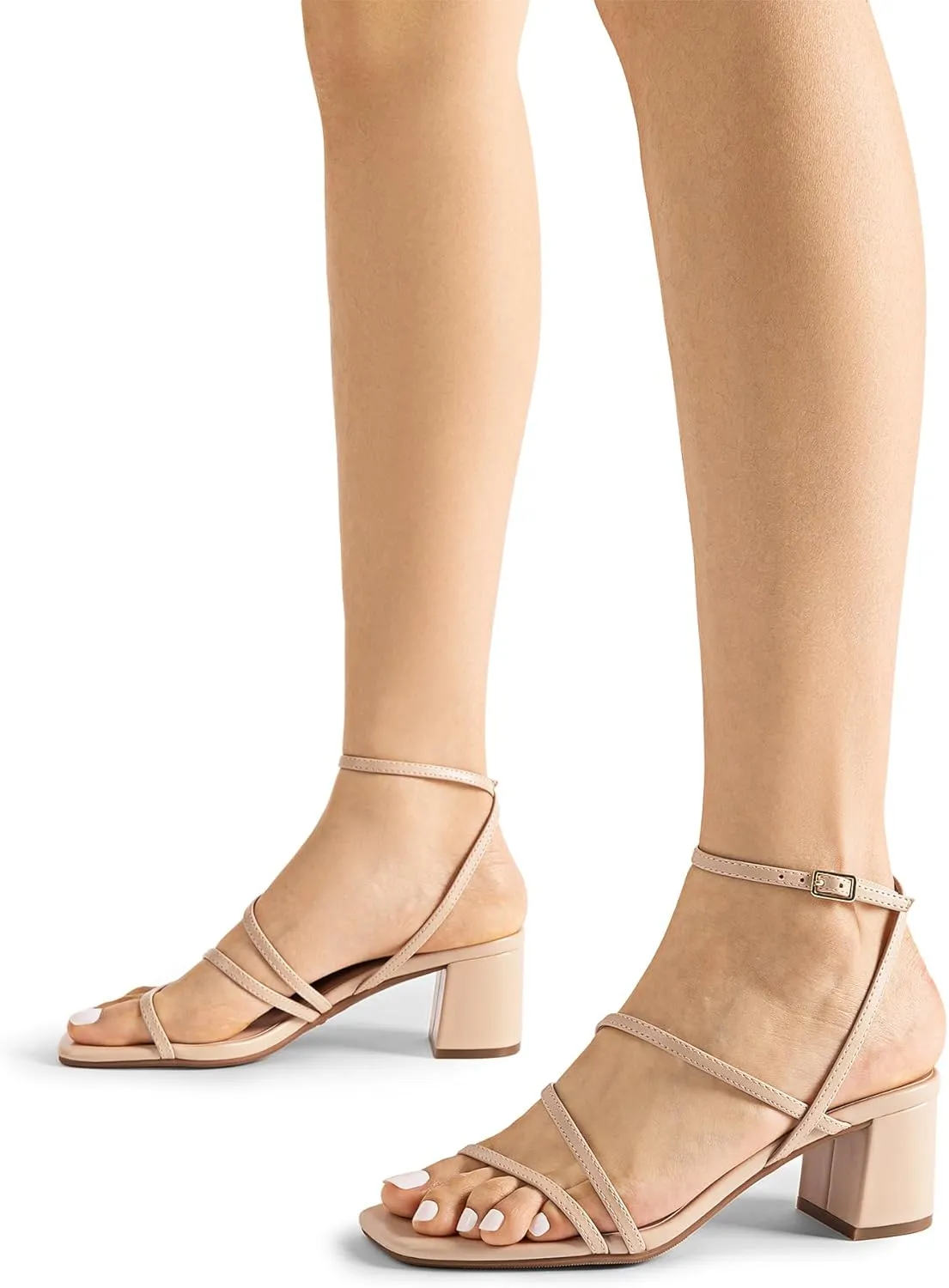 Strappy Square Toe Dressy Chunky Low Heeled Sandals for Party Wedding Evening DREAM PAIRS Womens Block Heels 2 reaction wary inch 