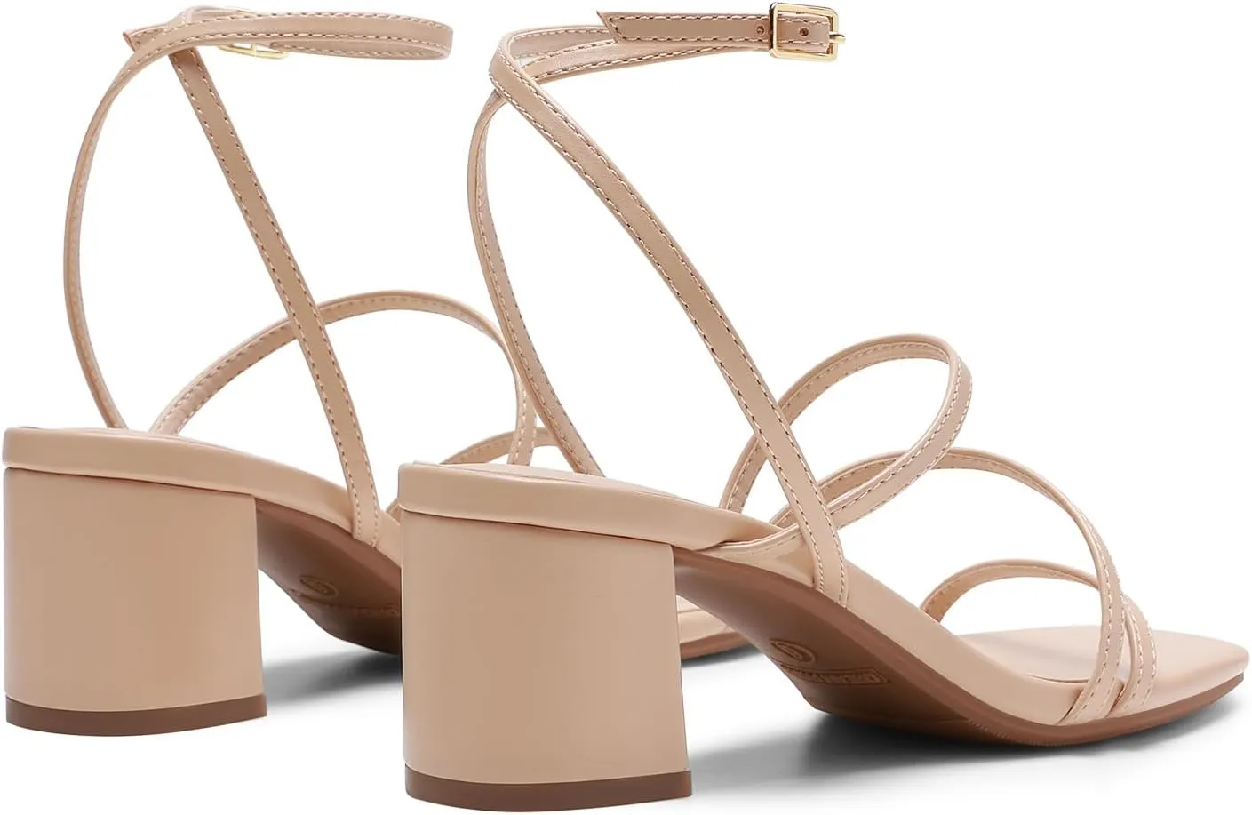 Strappy Square Toe Dressy Chunky Low Heeled Sandals for Party Wedding Evening DREAM PAIRS Womens Block Heels 2 reaction wary inch 
